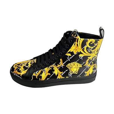 Versace Barocco Leather High-Top 'Black Gold'