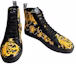 Shop Versace Barocco Kulit High-Top 'Hitam Emas' 1002782-1A02202_5B00V