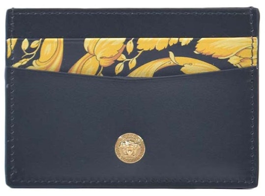 Versace Barocco Print La Medusa Card Holder Black/Gold Buy Versace Barocco Print La Medusa Card Holder Black/Gold