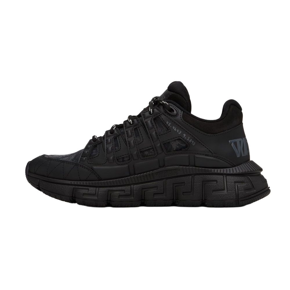 VERSACE Barocco Trigreca Low-Top Sneakers Black Casual Comfortable Shoes DSU8094-1A09769_2B580