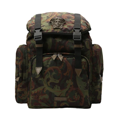 Versace Baroque Print Backpack Green/Multi