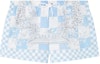 Buy VERSACE Shorts de Baño Colorblock Estampado Barroco Azul Claro 10025161A106735X500