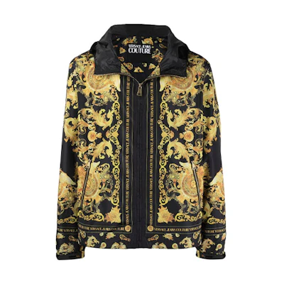 Versace Baroque Print Hooded Jacket Black EC1GWA9A-8E2518-8899