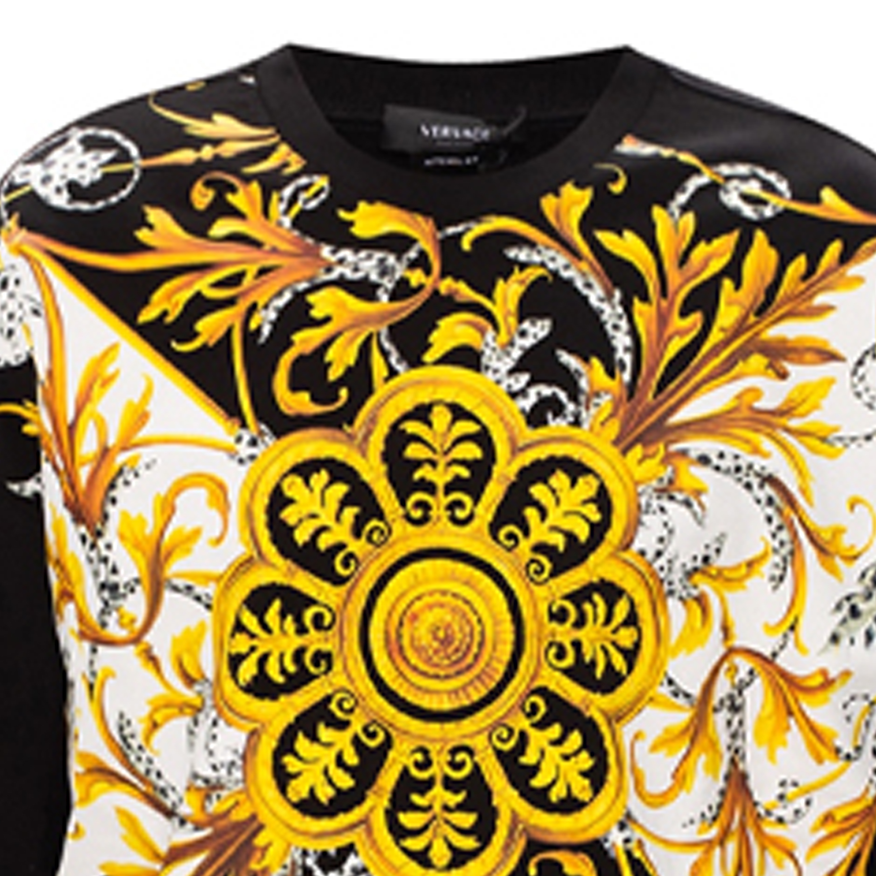 Details for Sudadera Negra de Manga Larga con Estampado Barroco de Versace A87477-A231242-A1008