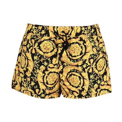 VERSACE Baroque Print Mid-Rise Straight Shorts ABU05020-A233170-A7900