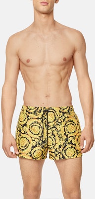 VERSACE 巴洛克印花中腰直筒短褲 ABU05020-A233170-A7900 Purchase VERSACE 巴洛克印花中腰直筒短褲 ABU05020-A233170-A7900