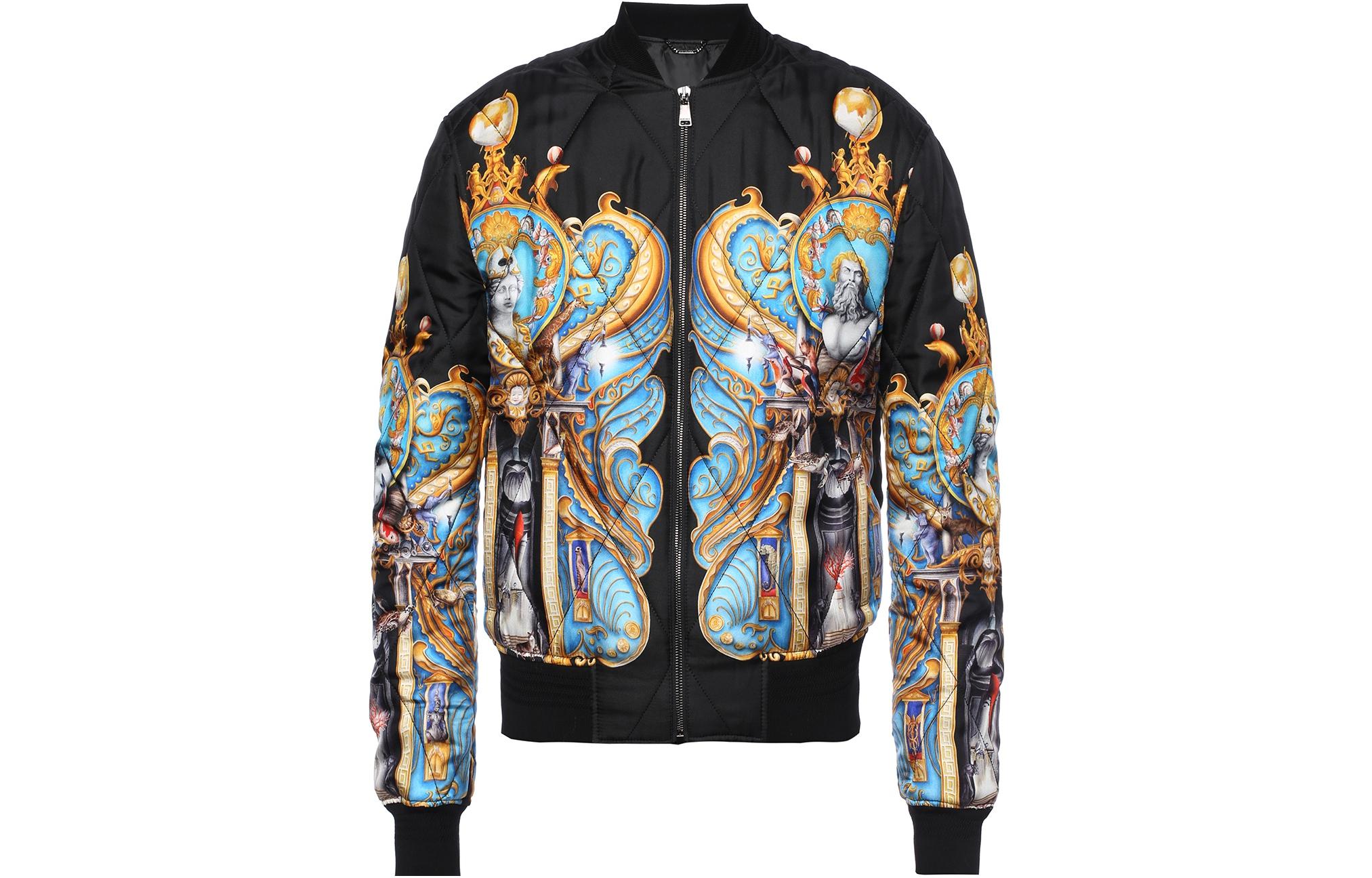 Versace Baroque Print Pilot Jacket Black A77792-A223438-A708