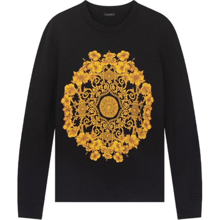 Versace Baroque Print Pullover Sweatshirt Black A86840S-A230902-A1008