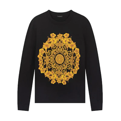 Versace Baroque Print Pullover Sweatshirt Black A86840S-A230902-A1008