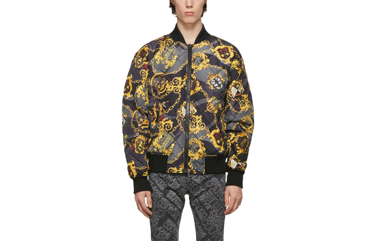 Versace Baroque Print Reversible Bomber Jacket Black C1GZB9A7-25161-899