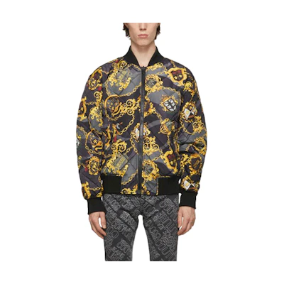 Versace Baroque Print Reversible Bomber Jacket Black C1GZB9A7-25161-899