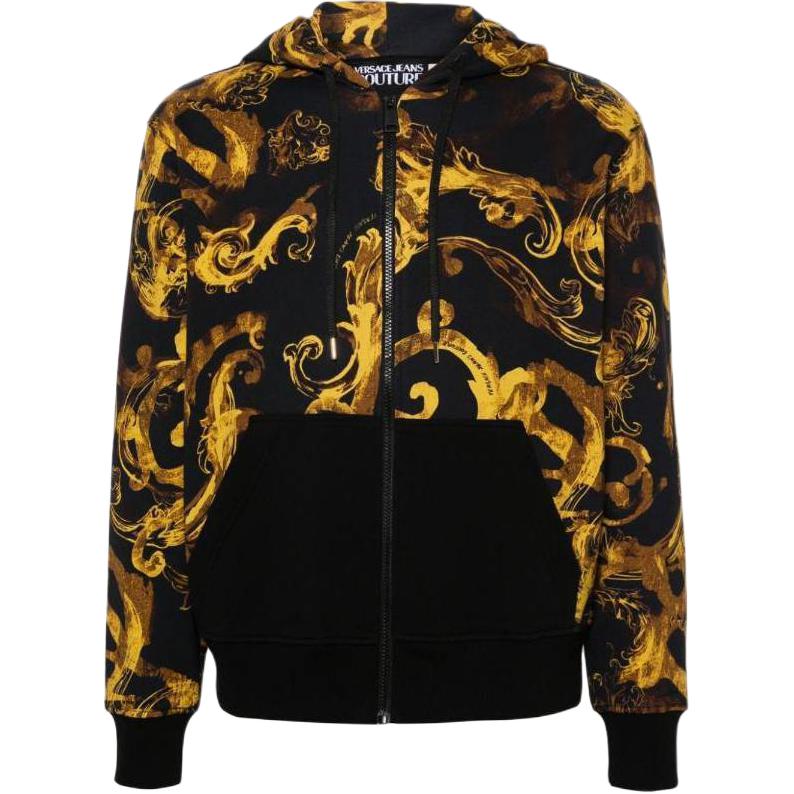 Versace Baroque Print Zip-Up Jacket Black 76GAI3Z1-FS127-G89