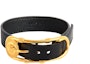 Order Versace 黑色軟皮革金屬扣飾手環 DG08030-DMTN-D41OH