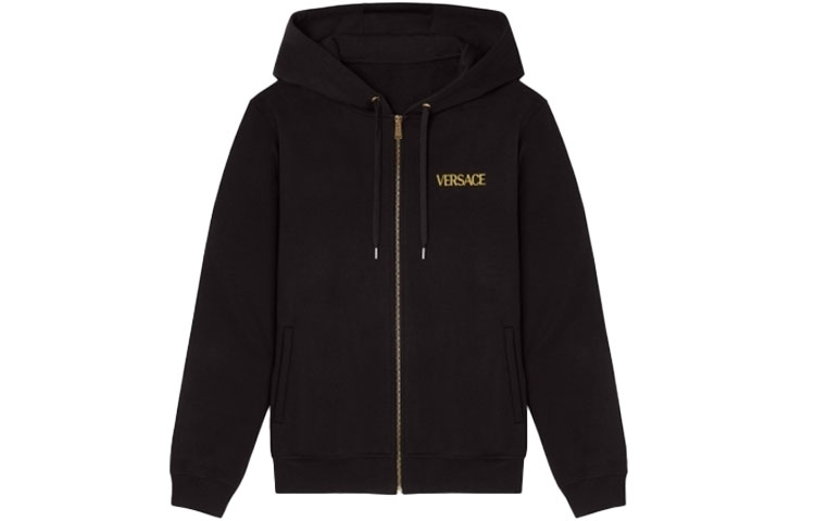 Versace Black Casual Zip-Up Hoodie Jacket A89399-A231242-A1008