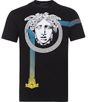 VERSACE Black Cotton Medusa Logo Crewneck T-Shirt A81954-A224589-A008 VERSACE Black Cotton Medusa Logo Crewneck T-Shirt A81954-A224589-A008