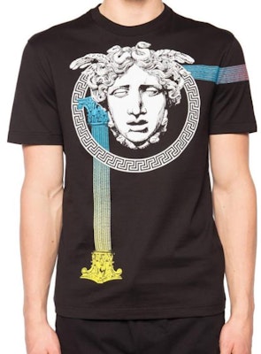 VERSACE Black Cotton Medusa Logo Crewneck T-Shirt A81954-A224589-A008 Shop VERSACE Black Cotton Medusa Logo Crewneck T-Shirt A81954-A224589-A008