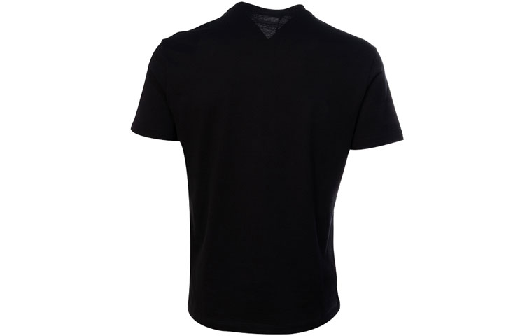 Lookbook 베르사체 블랙 코튼 티셔츠 골드 자수 로고 반팔 A81941-A224589-A008