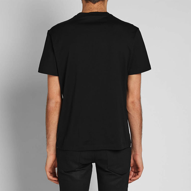 Details for 베르사체 블랙 코튼 티셔츠 골드 자수 로고 반팔 A81941-A224589-A008