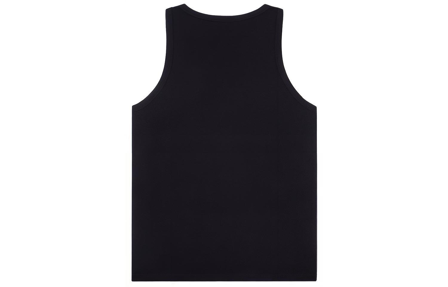 Lookbook Versace Hitam Tank Top Leher Bulat dengan Cetakan Logo. AUU01012-A232741-A1008