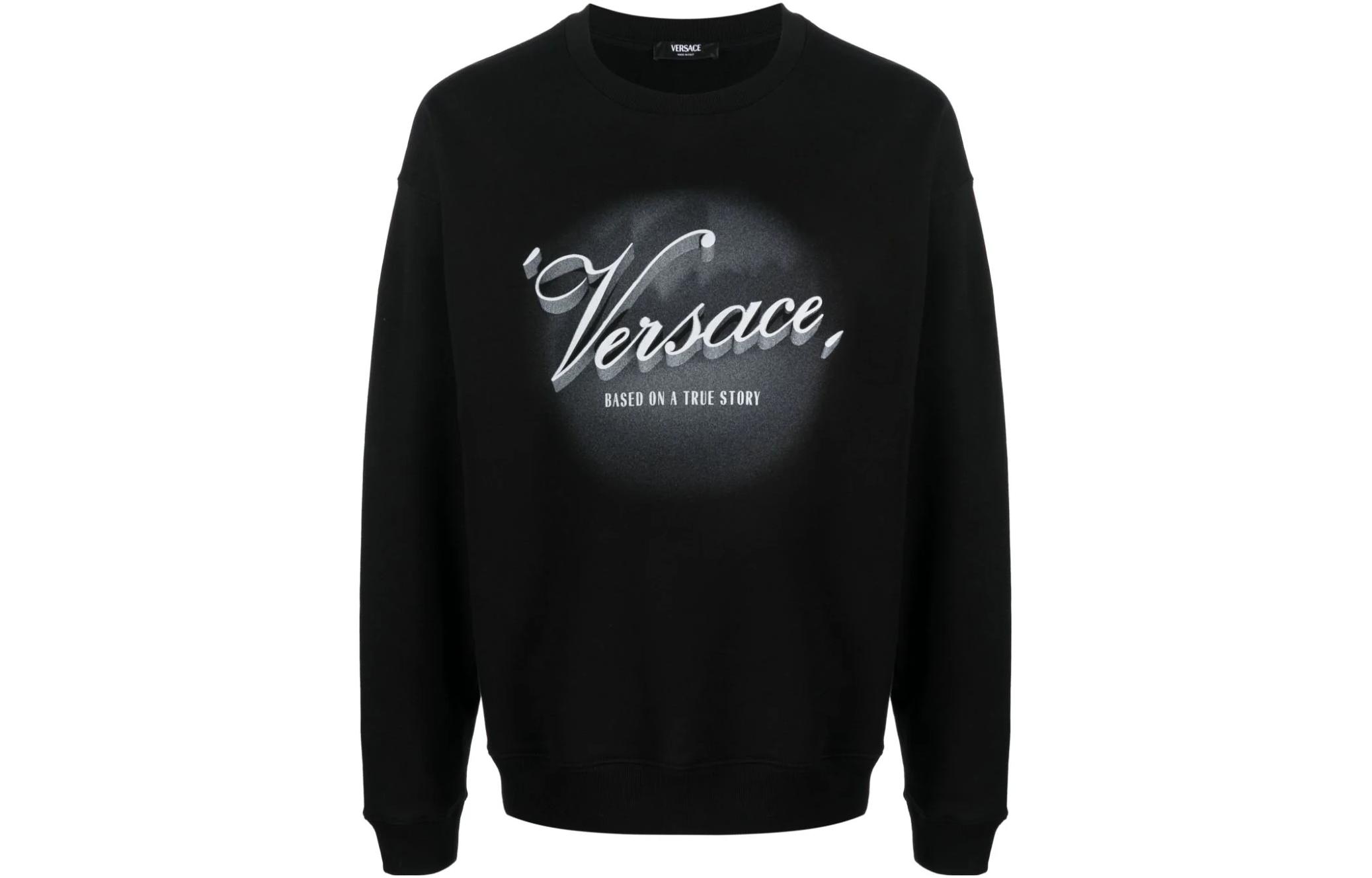 Versace Black Crewneck Pullover Sweatshirt Long Sleeve 1012570-1A09069-1B000