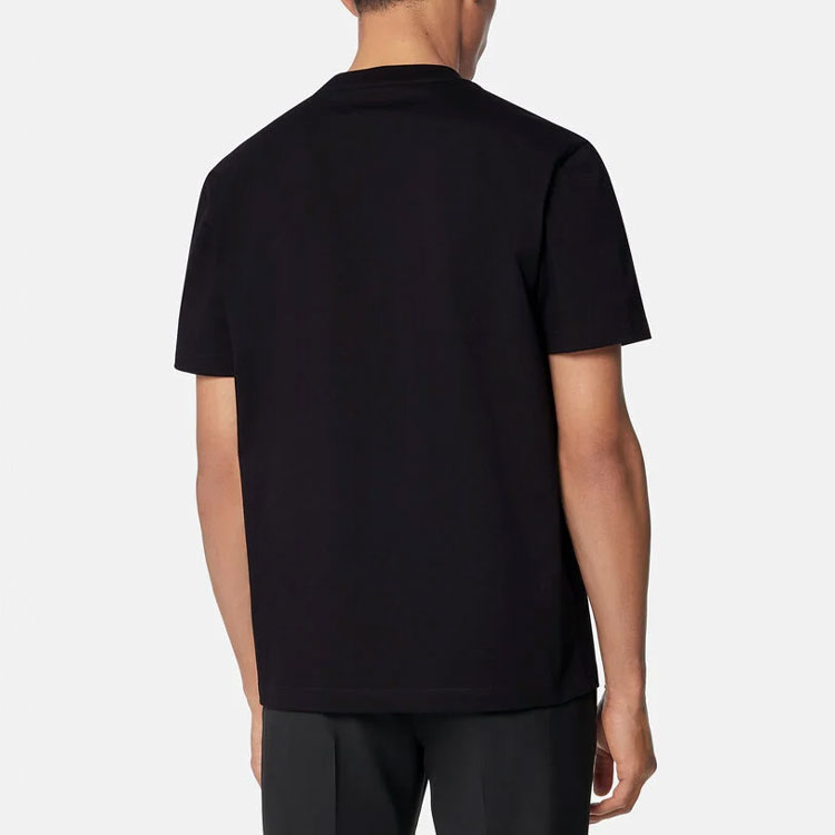 VERSACE Black Crewneck T-Shirt with Letter Print Design. 1000851-1A00661-2B130 圖 5