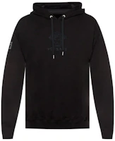 Versace Black Embroidered Logo Loose Fit Hoodie A83499-A228146-A008 Versace Black Embroidered Logo Loose Fit Hoodie A83499-A228146-A008