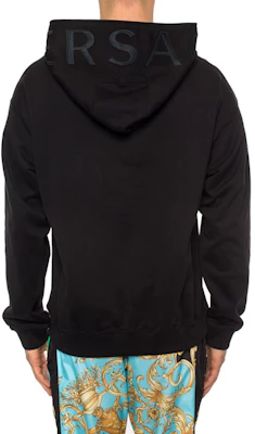 Versace Black Embroidered Logo Loose Fit Hoodie A83499-A228146-A008 Shop Versace Black Embroidered Logo Loose Fit Hoodie A83499-A228146-A008