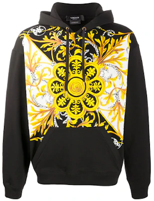 VERSACE 黑色花卉印花長袖連帽上衣 A87476-A231242-A1008 Order VERSACE 黑色花卉印花長袖連帽上衣 A87476-A231242-A1008