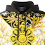 Sizing VERSACE 黑色花卉印花長袖連帽上衣 A87476-A231242-A1008