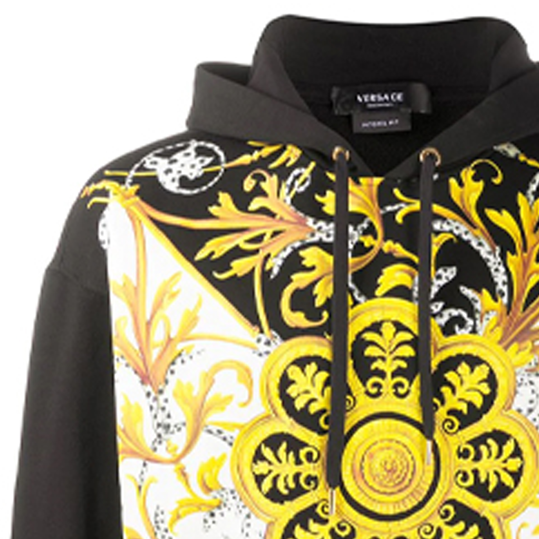 VERSACE Black Floral Print Hoodie Long Sleeve A87476-A231242-A1008 圖 8
