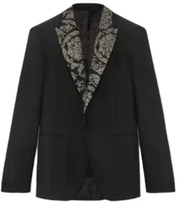 Chaqueta Negra Versace con Flores Tachonadas y Manga Larga 1008576-1A05740-1B000 Buy Chaqueta Negra Versace con Flores Tachonadas y Manga Larga 1008576-1A05740-1B000