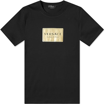 VERSACE 男士黑色金标短袖T恤。 A87387-A228806-A1008 Buy VERSACE 男士黑色金标短袖T恤。 A87387-A228806-A1008