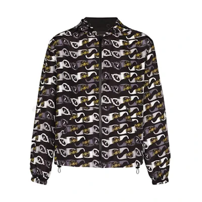 Versace Black Hooded Jacket with Sunglasses Print A86103-A233940-A7008