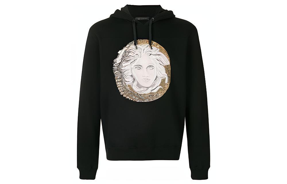 Versace Black Hoodie with Printed Design A80434-A226514-A008