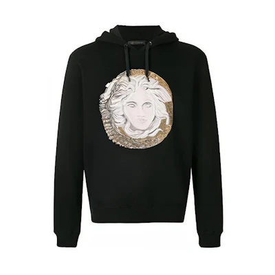 Versace Black Hoodie with Printed Design A80434-A226514-A008