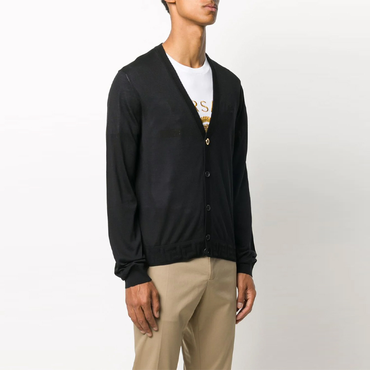 VERSACE Black Knit Cardigan Jacket A69781-A236099-A1008 圖 4