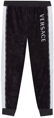 VERSACE 黑色针织标志设计休闲裤。 A88744-A234742-A1008 Buy VERSACE 黑色针织标志设计休闲裤。 A88744-A234742-A1008