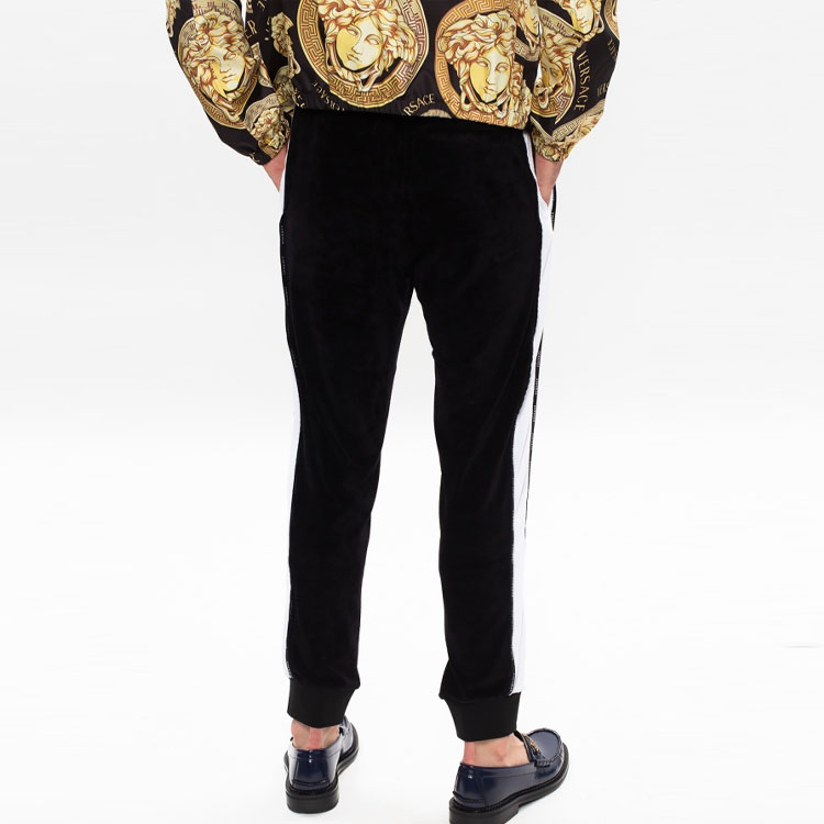 Details for VERSACE 黑色针织标志设计休闲裤。 A88744-A234742-A1008