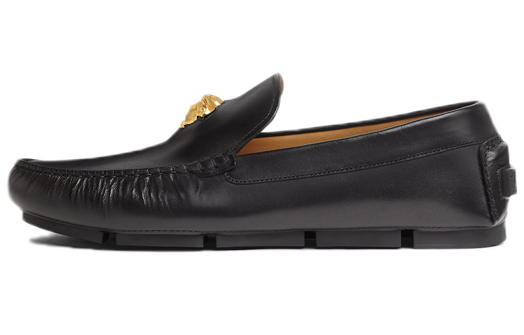 Versace Black Leather Medusa Loafers Casual Shoes 1003701-1A00693_1B00V