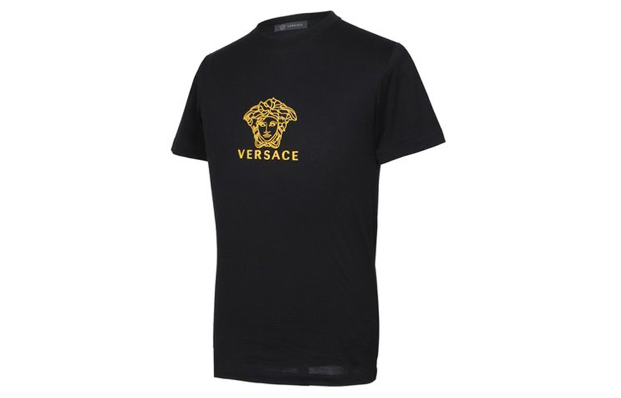 VERSACE Black Letter Graphic Print Crewneck T-Shirt A82396-A224589-A92Y 圖 4