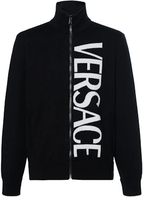 Versace 黑色字母印花拉鍊立領長袖外套 1002720-1A12066-1B000 Buy Versace 黑色字母印花拉鍊立領長袖外套 1002720-1A12066-1B000