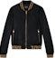 Buy VERSACE 黑色字母拉鍊棒球領夾克 A81890-1L00176-2B150