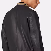 Sizing VERSACE Black Letter Zip Baseball Collar Jacket A81890-1L00176-2B150