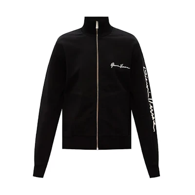 VERSACE Black Logo Embroidered Casual Long Sleeve Jacket A87479-A231242-A1008