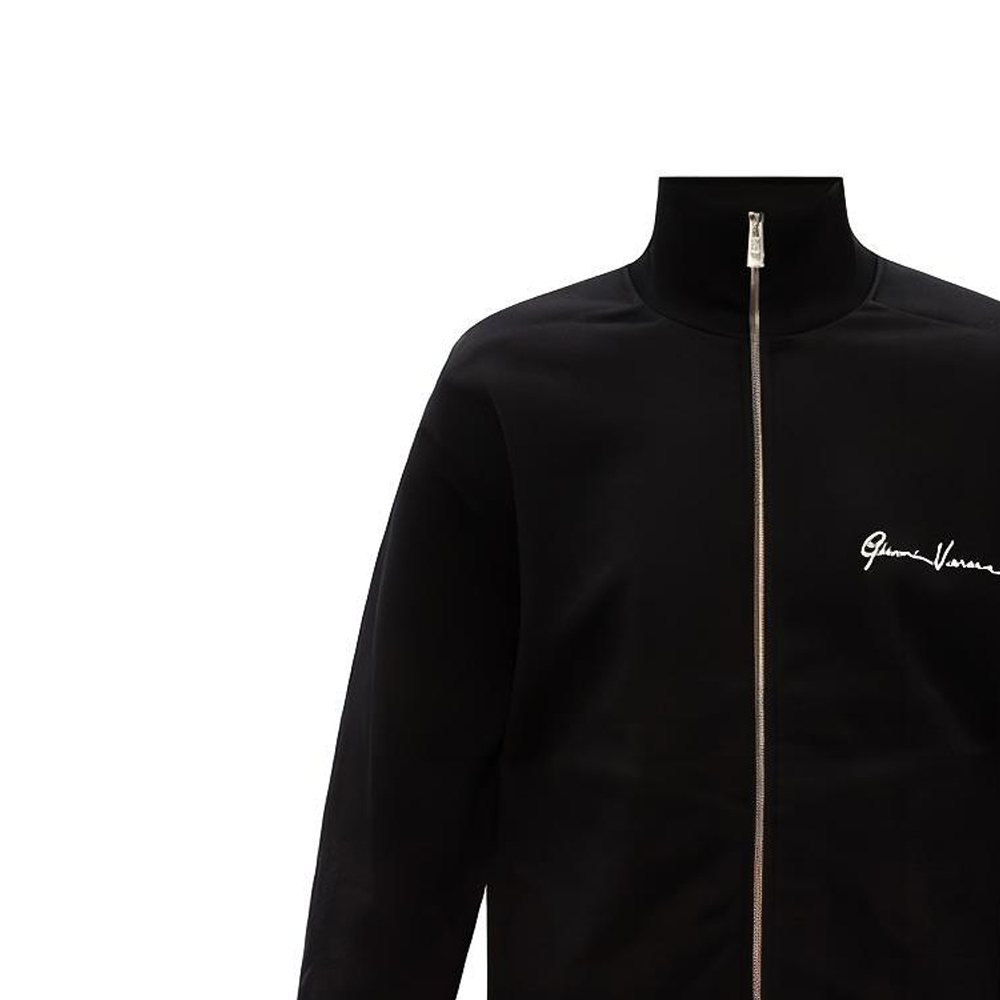 Details for VERSACE Black Logo Embroidered Casual Long Sleeve Jacket A87479-A231242-A1008