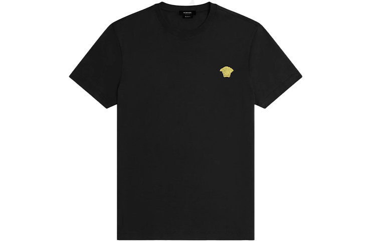 Order Versace 黑色刺繡Logo短袖圓領T恤 A89289-A228806-A1008