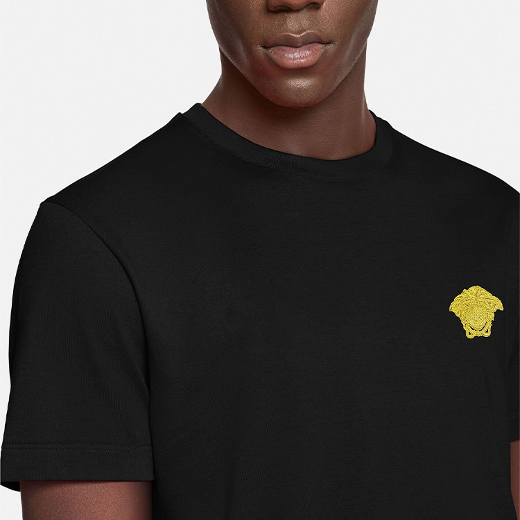 Details for Versace 黑色刺繡Logo短袖圓領T恤 A89289-A228806-A1008
