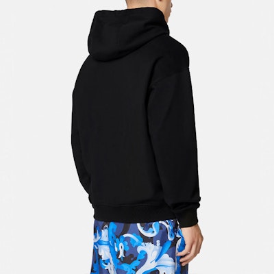 VERSACE Black Logo Letter Printed Zip-Up Hoodie 1001083-1A00719-1B000 Shop VERSACE Black Logo Letter Printed Zip-Up Hoodie 1001083-1A00719-1B000