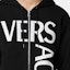 Sizing VERSACE Black Logo Letter Printed Zip-Up Hoodie 1001083-1A00719-1B000