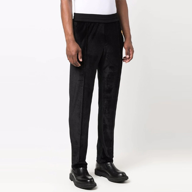 VERSACE Black Logo Patch Elastic Waist Knit Sweatpants A89409-A234467-A1008 圖 5